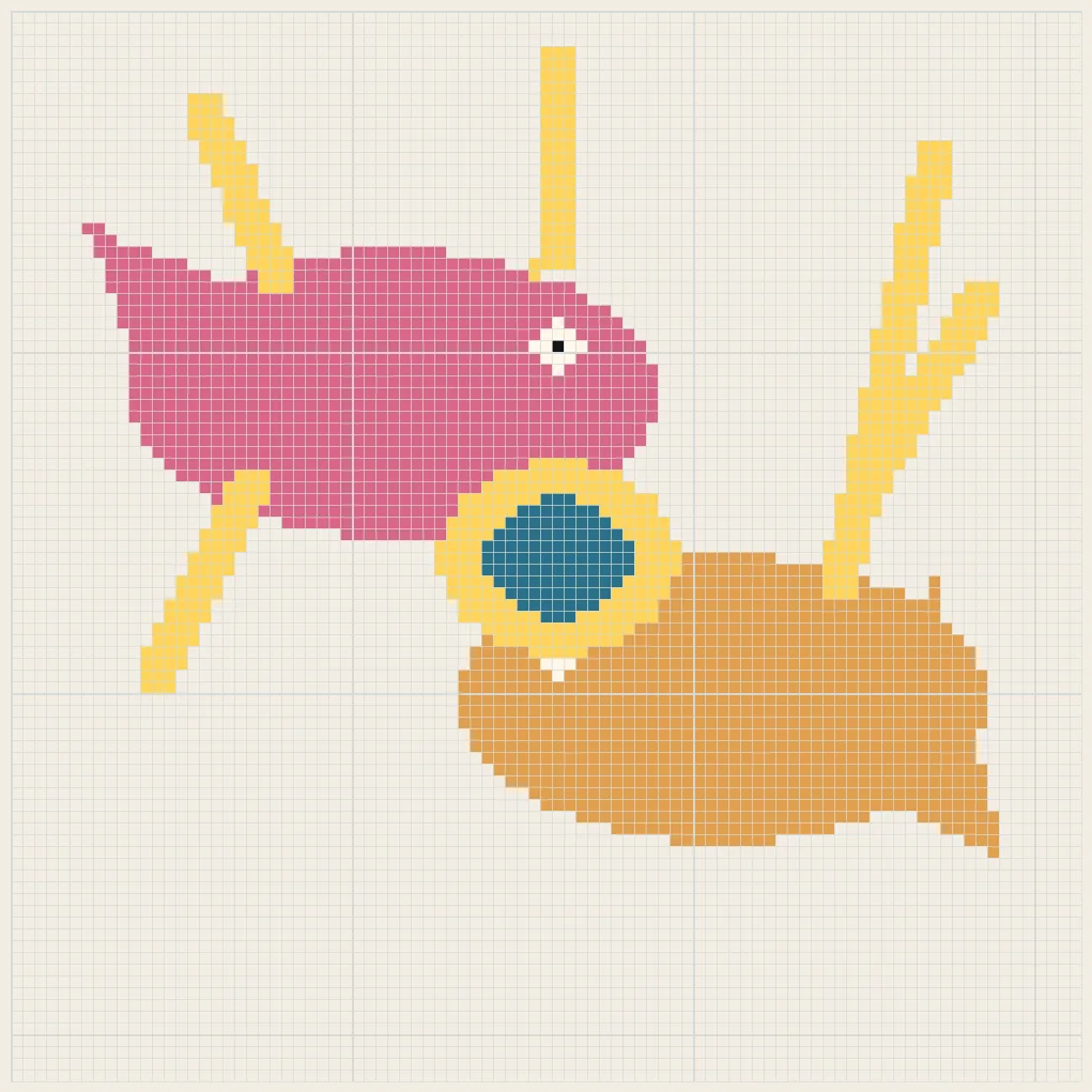 Pisces ocean ring perler bead pattern