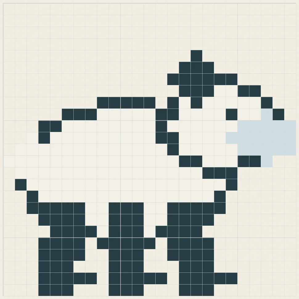 Polar bear perler bead pattern