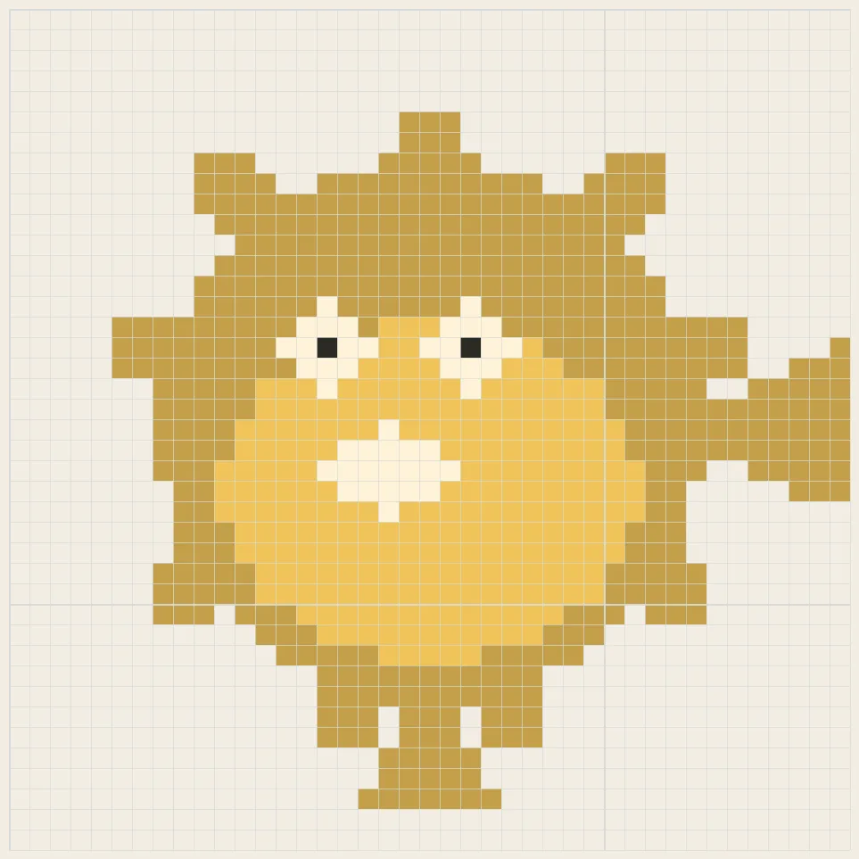 Puffer balloon perler bead pattern