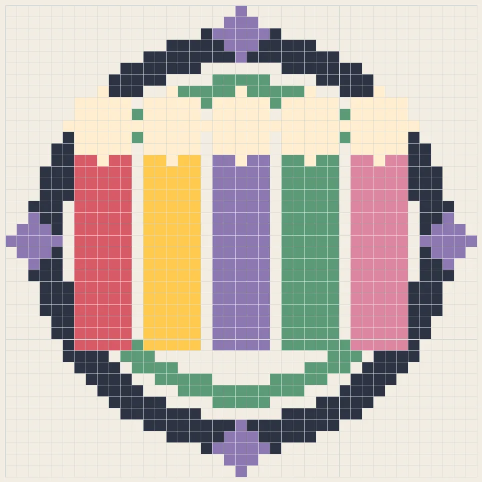 Rainbow alphabet perler bead pattern