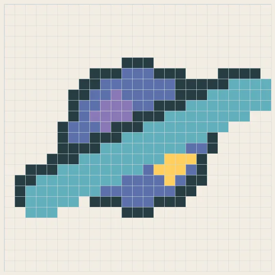 Ringed planet perler bead pattern