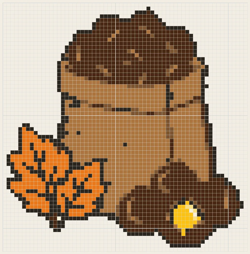 Roasted chestnut bag perler bead pattern