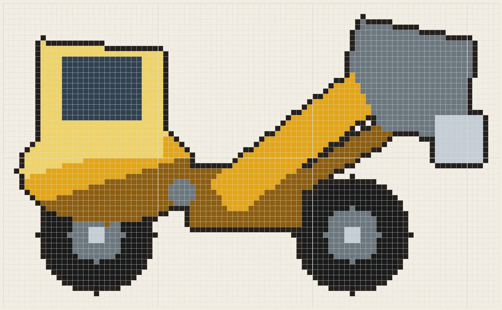 Low scoop loader perler bead pattern