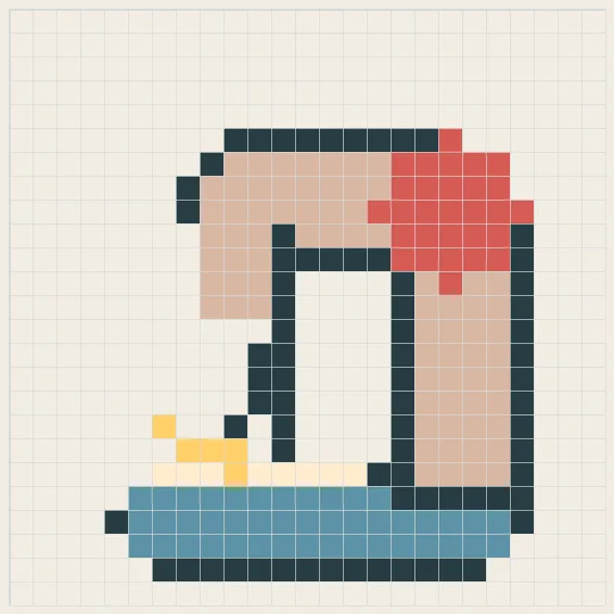 Sewing machine perler bead pattern