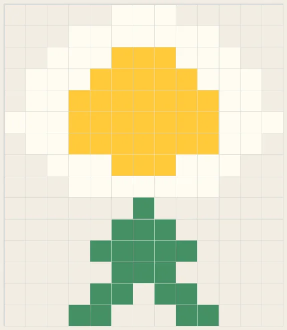 Simple daisy perler bead pattern