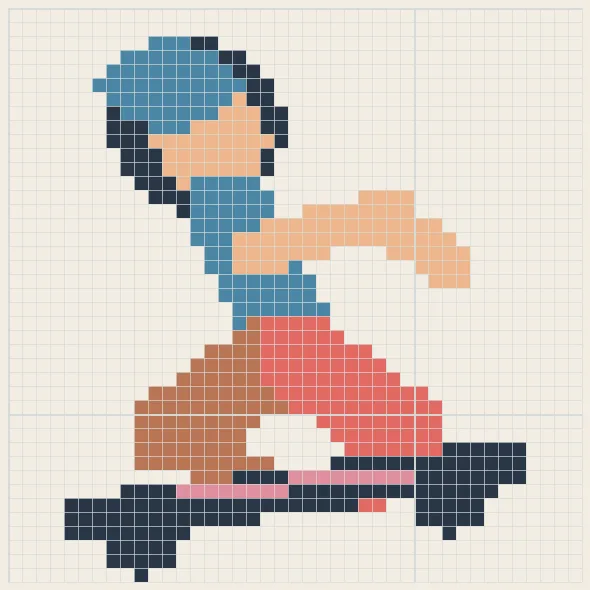 Skateboard dreamer perler bead pattern