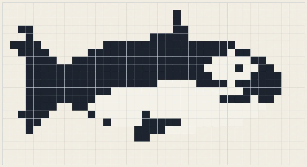 Smiling orca perler bead pattern
