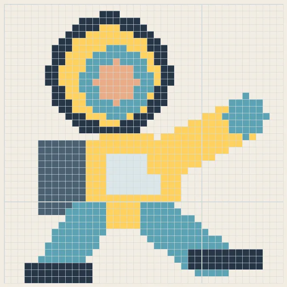 Space explorer perler bead pattern