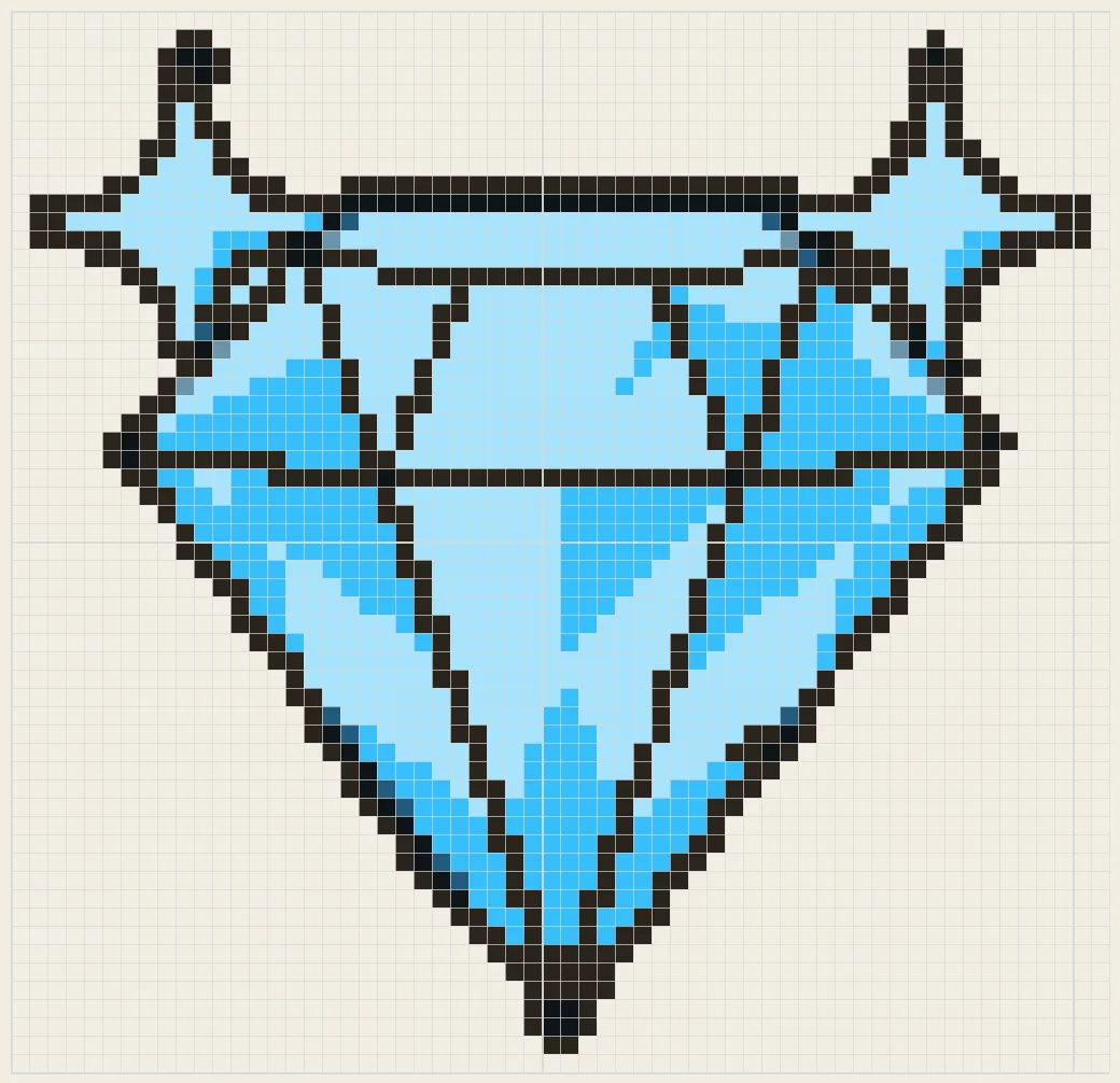 Sparkling diamond perler bead pattern
