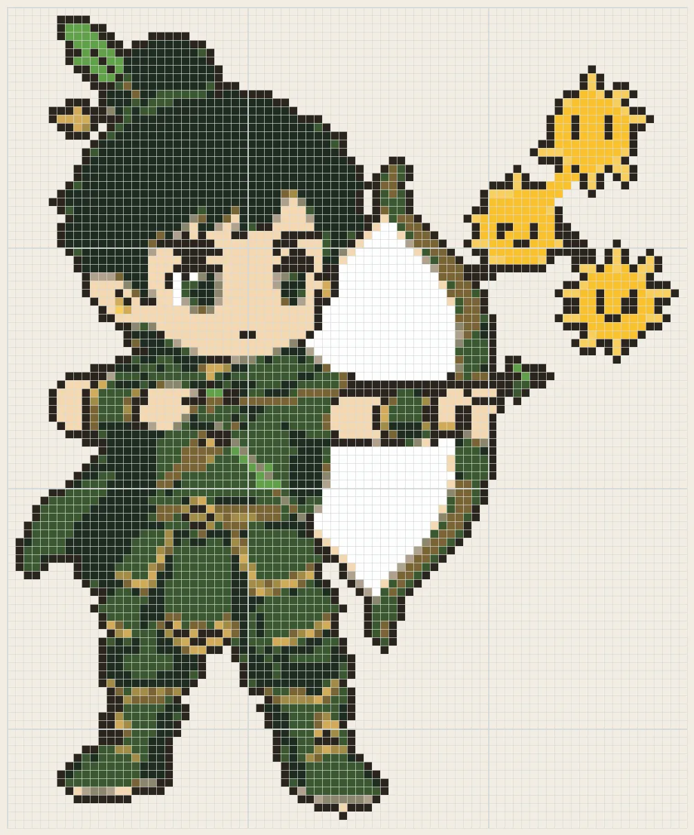 Sun bow archer perler bead pattern