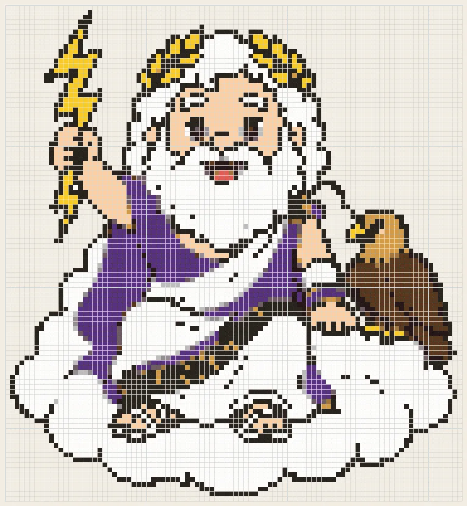 Thunderbolt sky king perler bead pattern