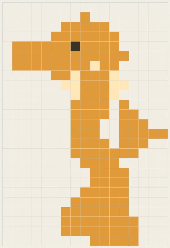 Tiny seahorse perler bead pattern