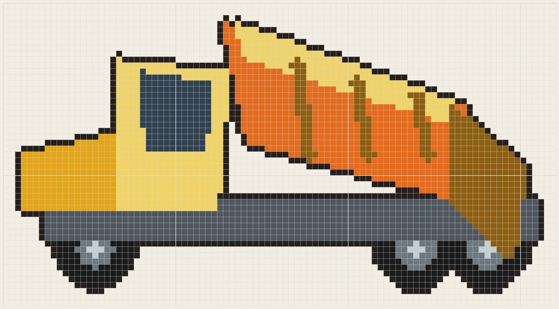 Tipped dump bed perler bead pattern