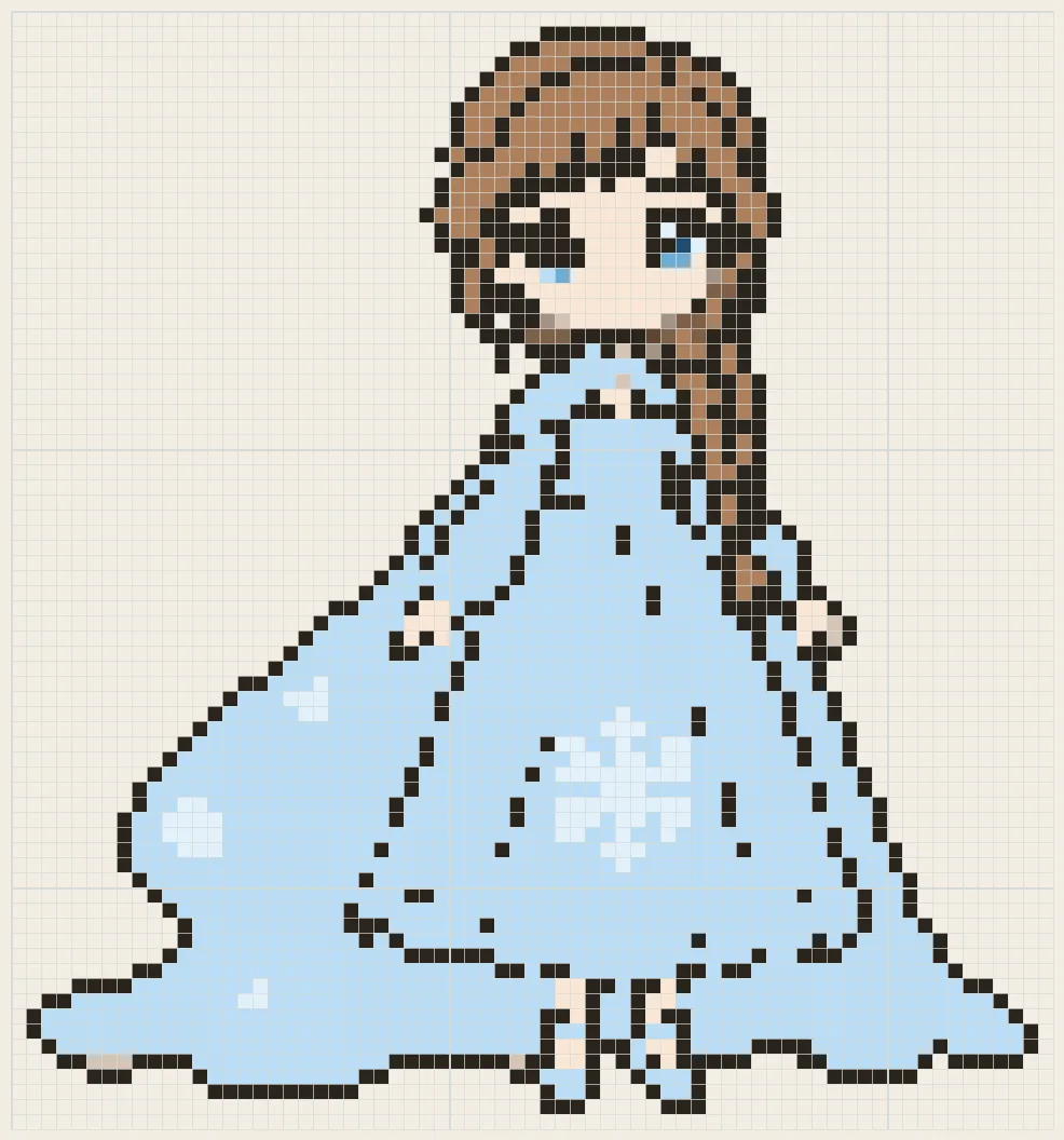 Trailing cape perler bead pattern