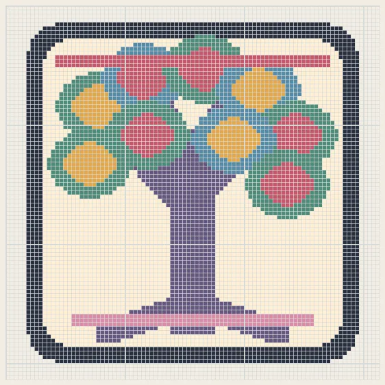 Tree of life tapestry perler bead pattern