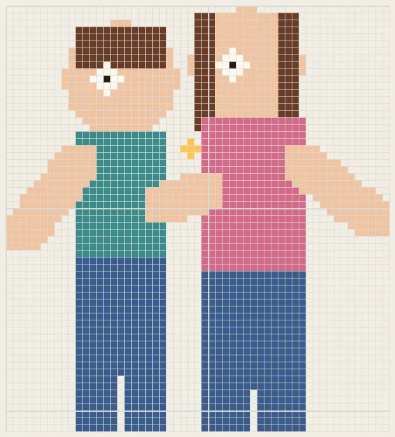 Twin star Gemini perler bead pattern