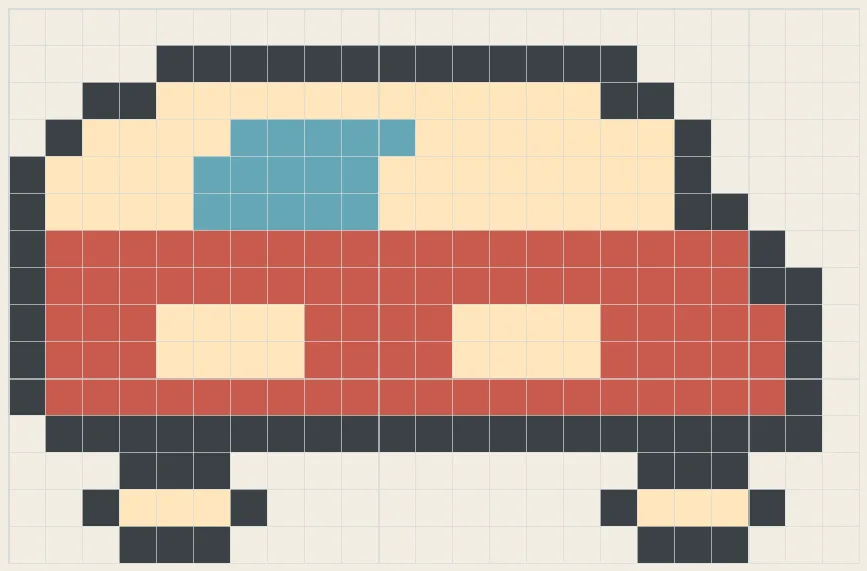 Vintage camper perler bead pattern