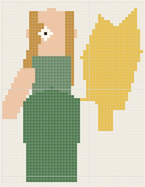 Wheat maiden Virgo perler bead pattern