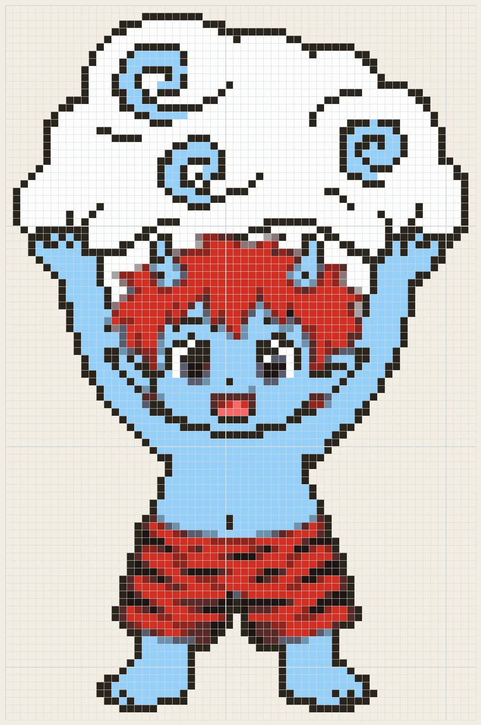 Wind bag spirit perler bead pattern