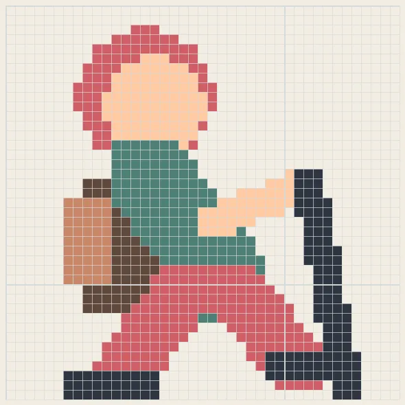 Winter camper perler bead pattern