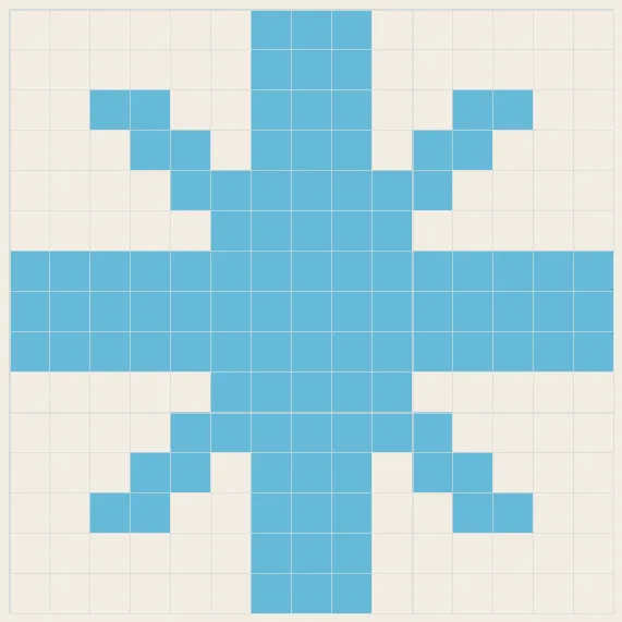 Winter snowflake perler bead pattern