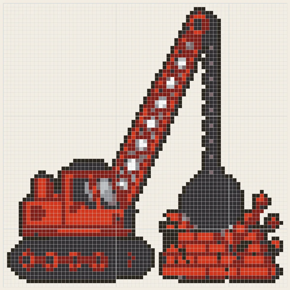 Wrecking ball crane perler bead pattern