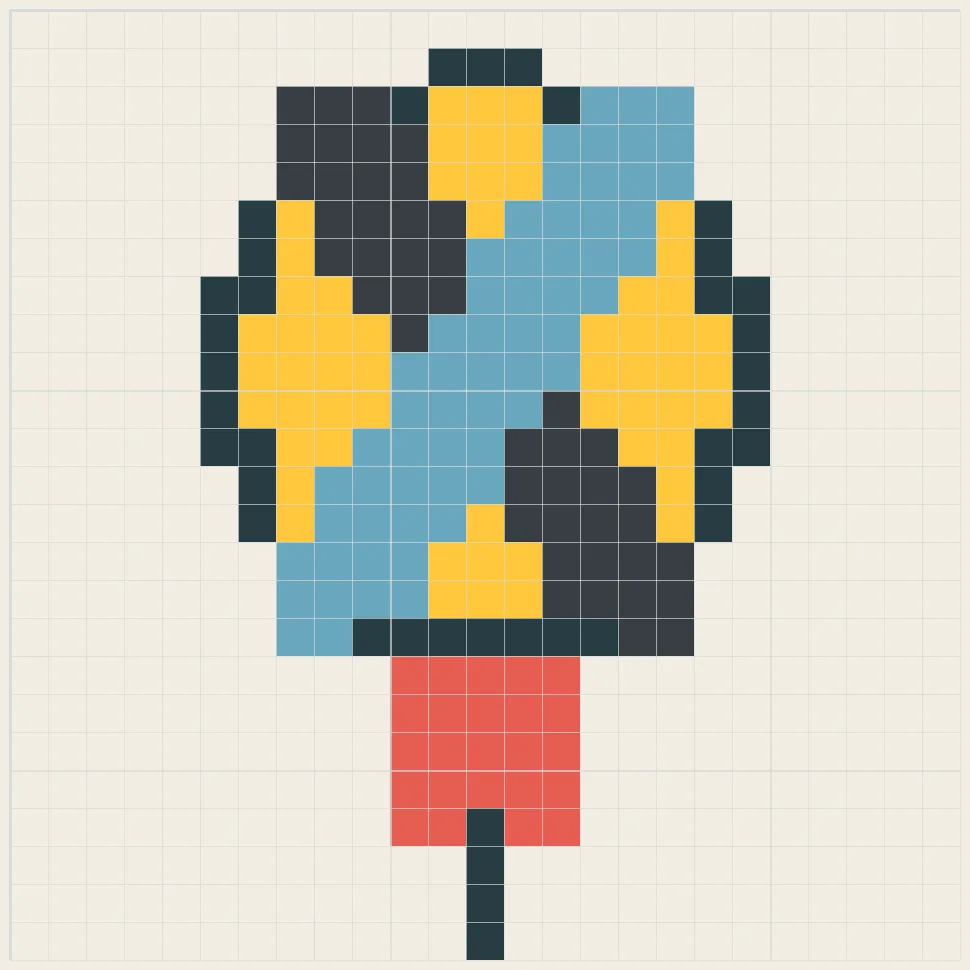 Yellow taxi perler bead pattern