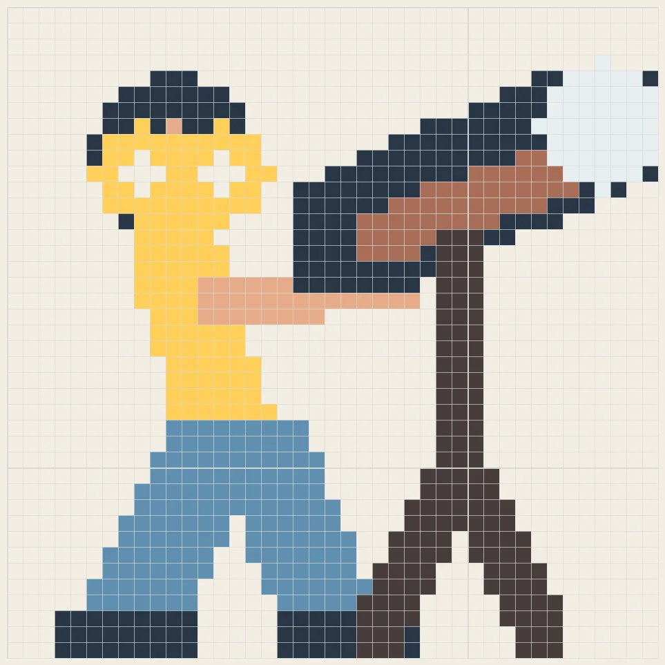 Young space scientist perler bead pattern